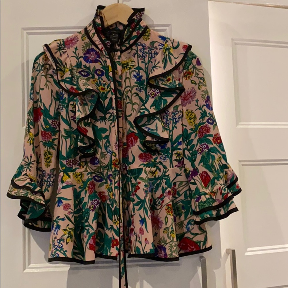 Gracia Floral Ruffle Blouse - Multicolor